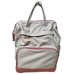 Gray & Pink Diaper Backpack / Pump Bag – Fits Elvie, Washed & Ready